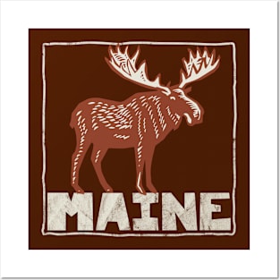 Maine Moose Lover Maine Natives Residents Visitors Posters and Art